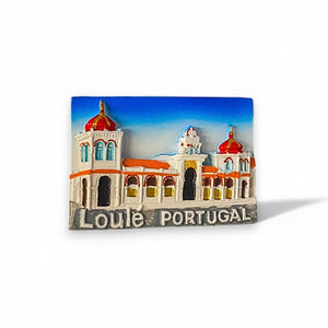 Imán para Nevera Loulé – Recuerdo de Portugal con el Mercado Municipal en Relieve 3D