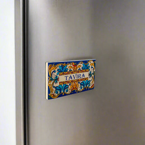 Tavira Fridge Magnet – Ornamental Portuguese Tile-Style Souvenir from the Algarve
