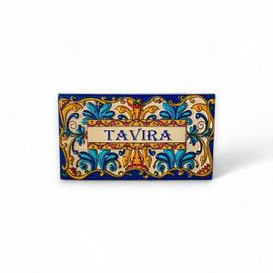 Tavira Fridge Magnet – Ornamental Portuguese Tile-Style Souvenir from the Algarve