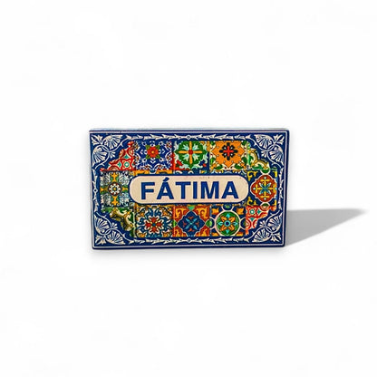 Fátima Fridge Magnet – Portuguese Tile-Inspired Souvenir from the Sacred Pilgrimage City