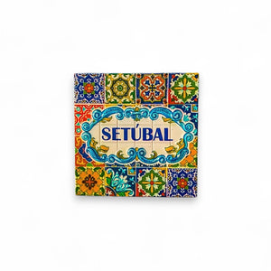 Setúbal Fridge Magnet – Portuguese Tile-Inspired Souvenir from the Coastal City