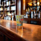 Portugal Shot Glass Souvenir with Galo de Barcelos and Traditional Azulejo Patterns