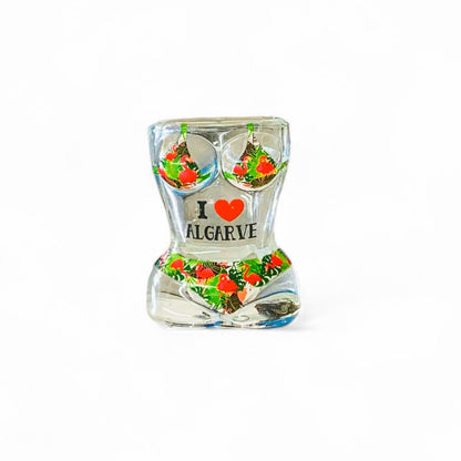 Verre à liqueur souvenir de l'Algarve - Design en forme de femme pour une décoration de bar unique et une touche portugaise