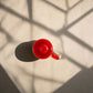 Portugal Souvenir Espresso Cup with Traditional Blue Azulejo Pattern and Red Spoon