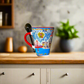 Lisbon Ceramic Souvenir Mug with City Landmarks, Blue Tile Motifs and Black Spoon – Gift Box Included