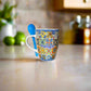 Portugal Keramik-Souvenirtasse mit mehrfarbigem Azulejo-Mosaikmuster und Löffel – Geschenkbox inklusive

