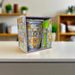 Portugal Keramik-Souvenirtasse mit mehrfarbigem Azulejo-Mosaikmuster und Löffel – Geschenkbox inklusive

