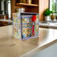 Portugal Keramik-Souvenirtasse mit mehrfarbigem Azulejo-Mosaikmuster und Löffel – Geschenkbox inklusive

