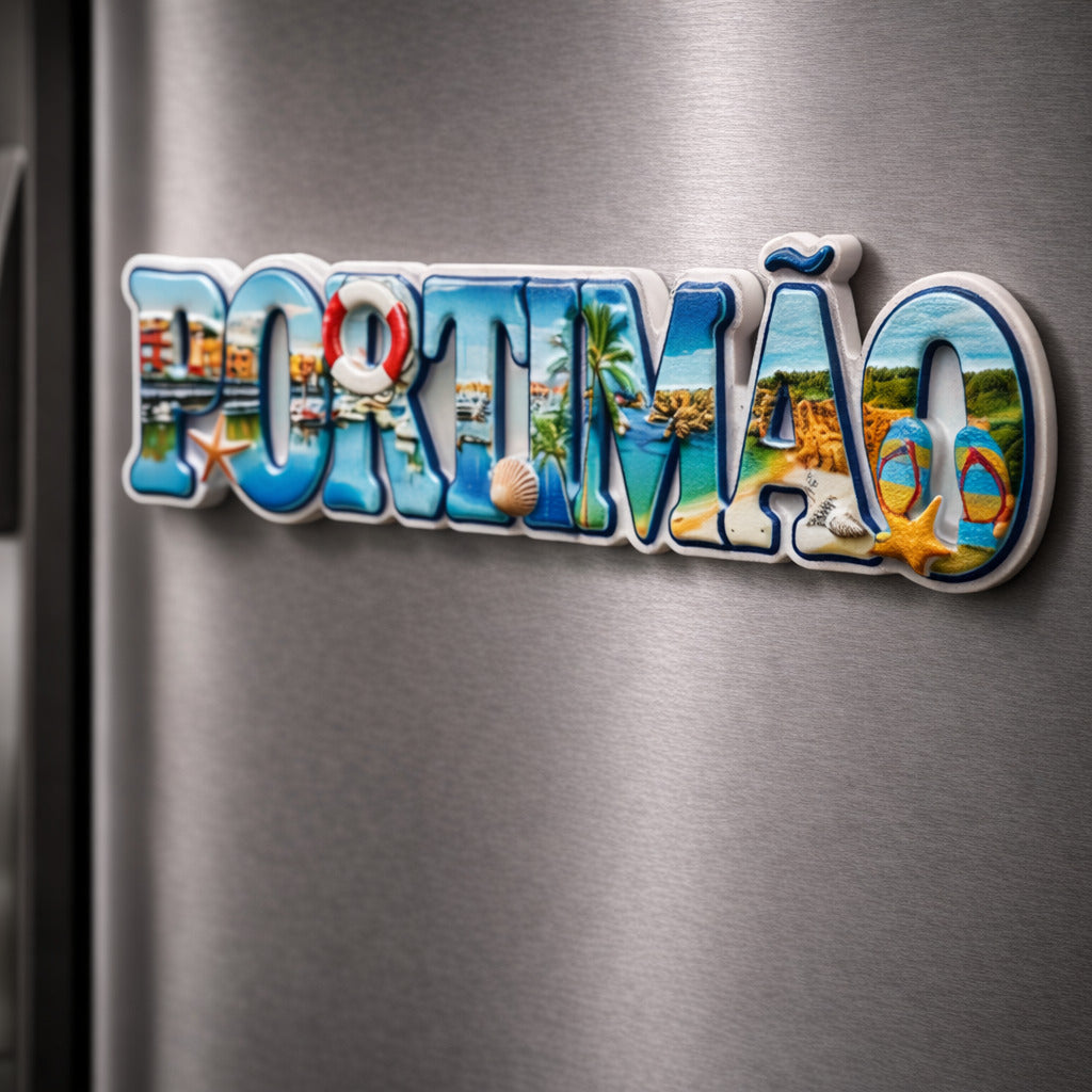 portimao magnet placed on a fridge surface