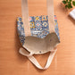 Top view of Portugal souvenir cotton tote bag with spacious interior and durable canvas handles.