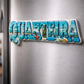 quarteira magnet placed on a fridge surface