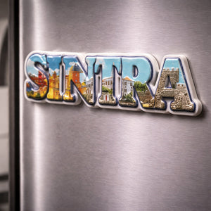 sintra magnet placed on a fridge surface