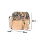 Bolso bandolera de corcho natural con borla y cremallera para mujer BAG-2291