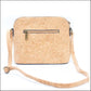 Bolso Bandolera de Corcho Natural para Mujer con Bolsillo de Cremallera y Borla BAG-2218
