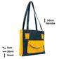 Cork Handbag for Women – Dual Tone Tote with Front Pocket BAGP-310