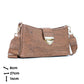 Elegante bolso bandolera de corcho con broche dorado y correa de algodón para mujer BAG-2320
