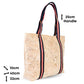 Cork Tote Bag with Striped Handles – Spacious, Stylish & Lightweight BAGP-338