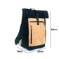 Mochila urbana para portátil de hombre con fusión de corcho y lona BAG-2286